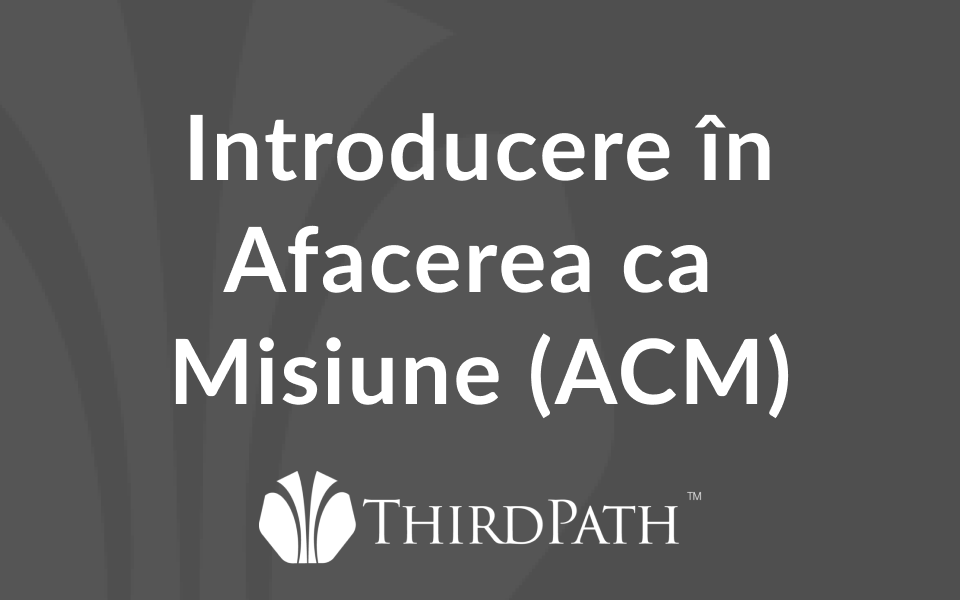 Introducere în Afacerea ca Misiune (ACM) (Introduction to BAM)
